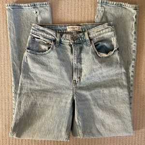 90s straight ultra high rise curve love jeans by Abercrombie